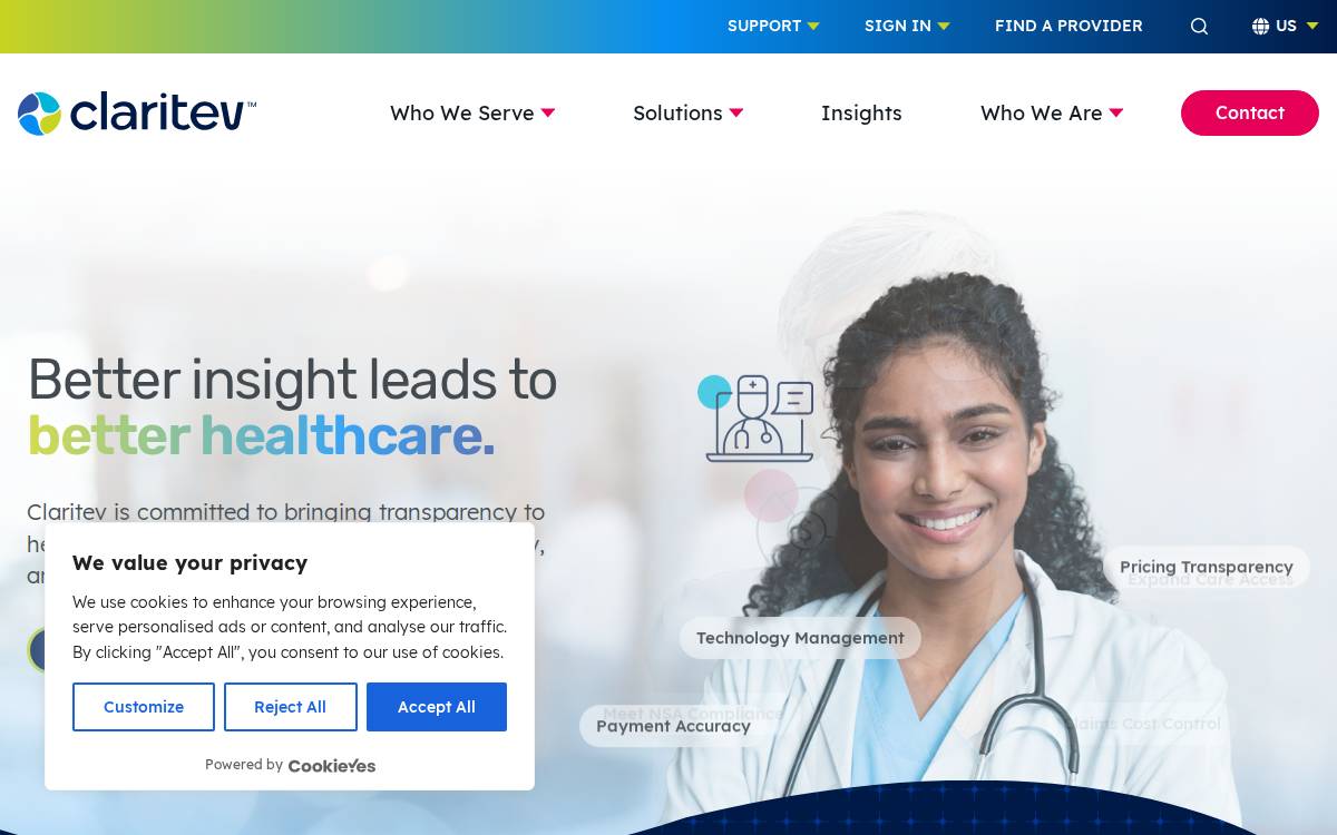 Claritev Corporation website preview