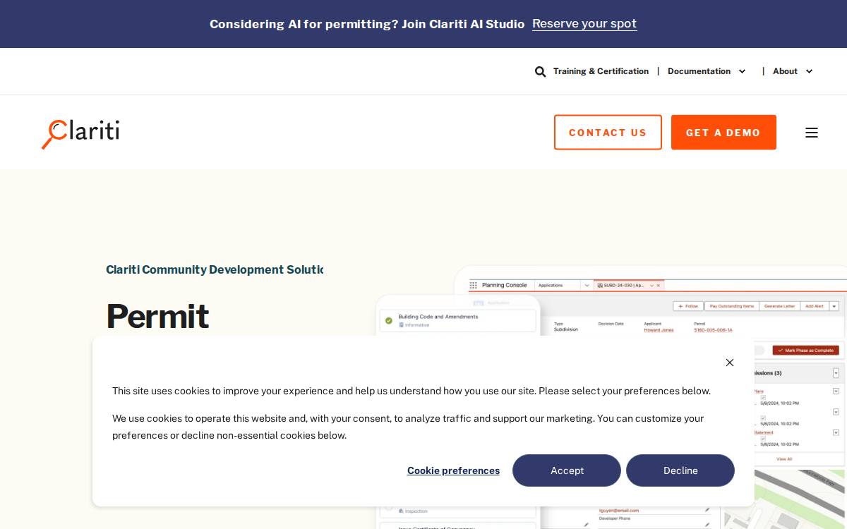 Clariti website preview