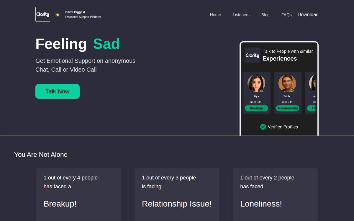 Clarityapp website preview