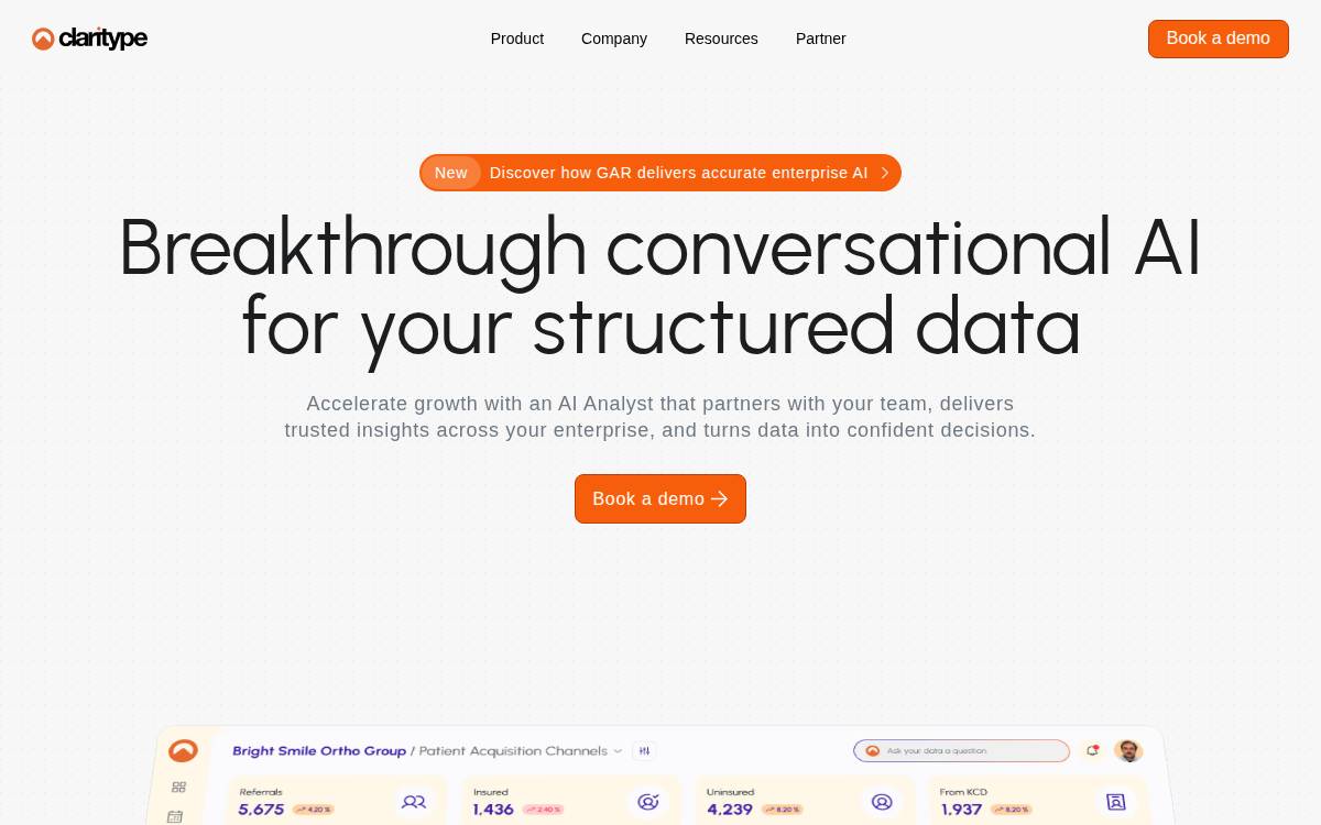 Claritype website preview
