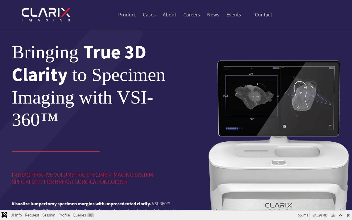 Clariximaging website preview