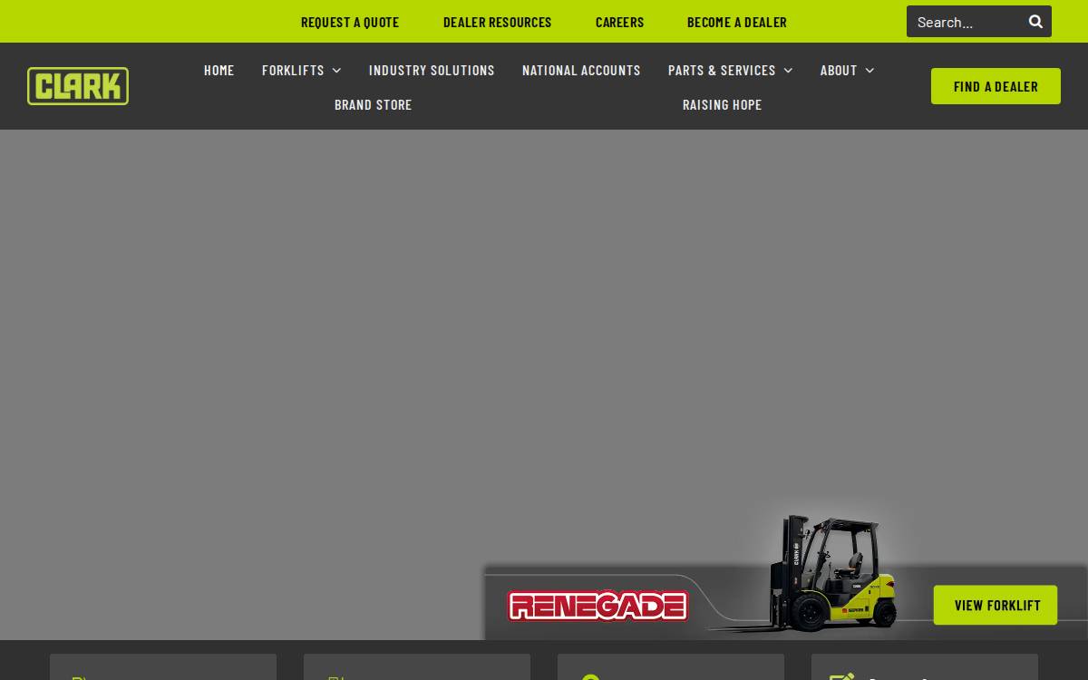 Clark Material Handling website preview
