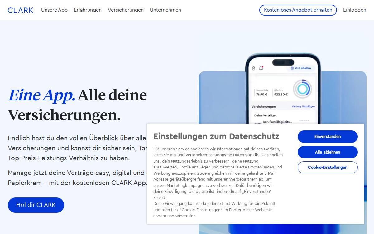 CLARK website preview