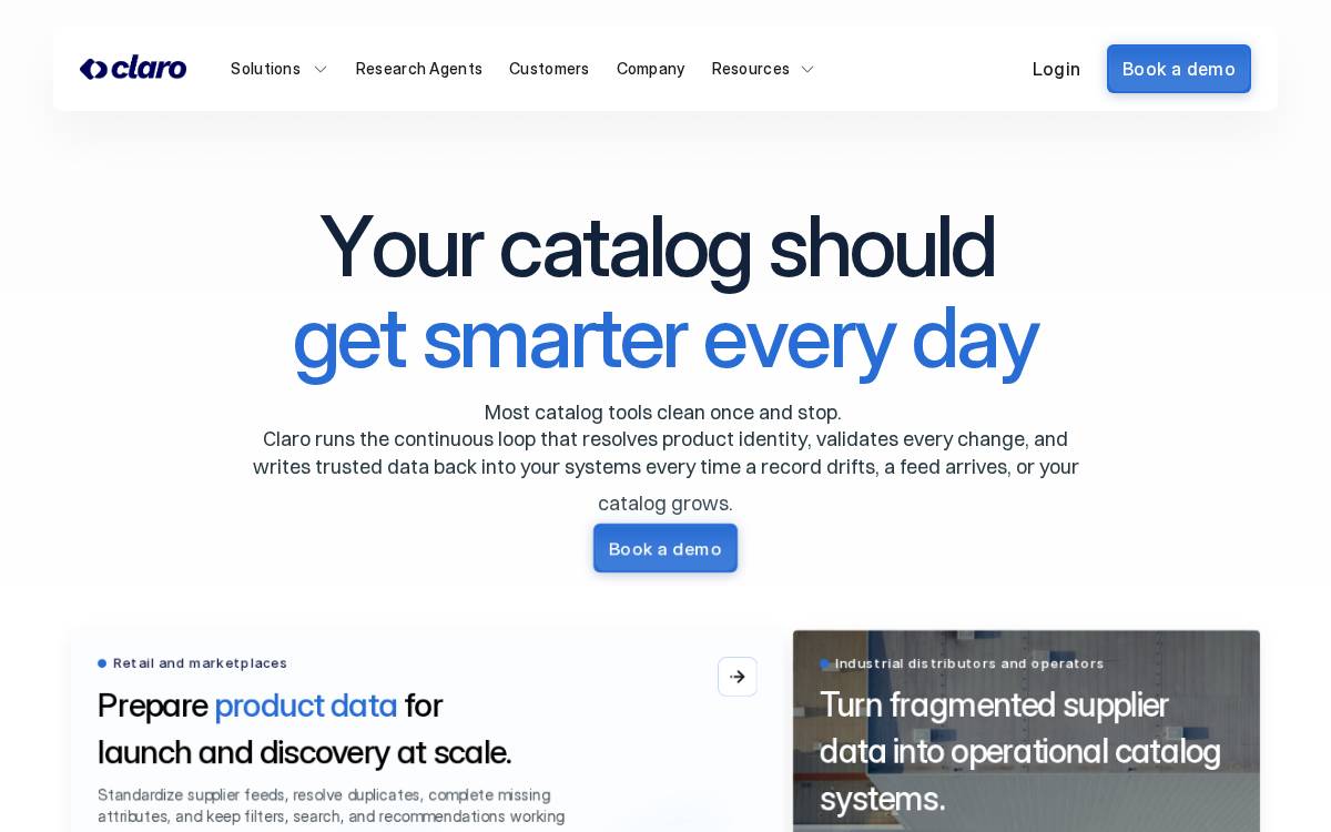 Claro website preview