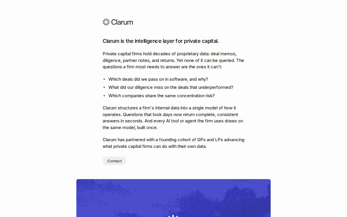 Clarum website preview