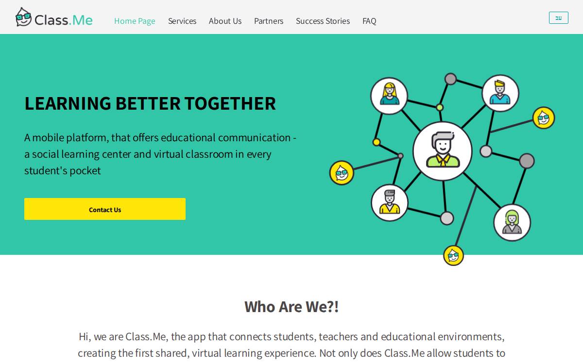 Class website preview