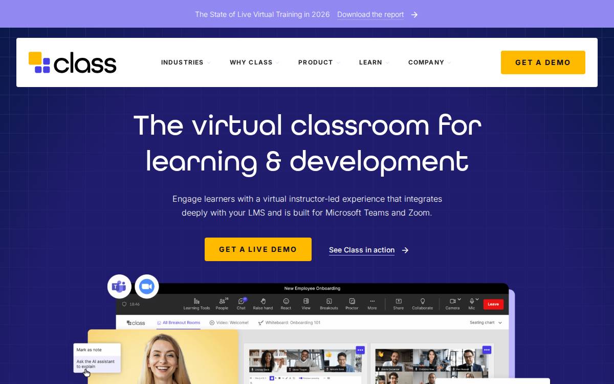 Class Technologies website preview