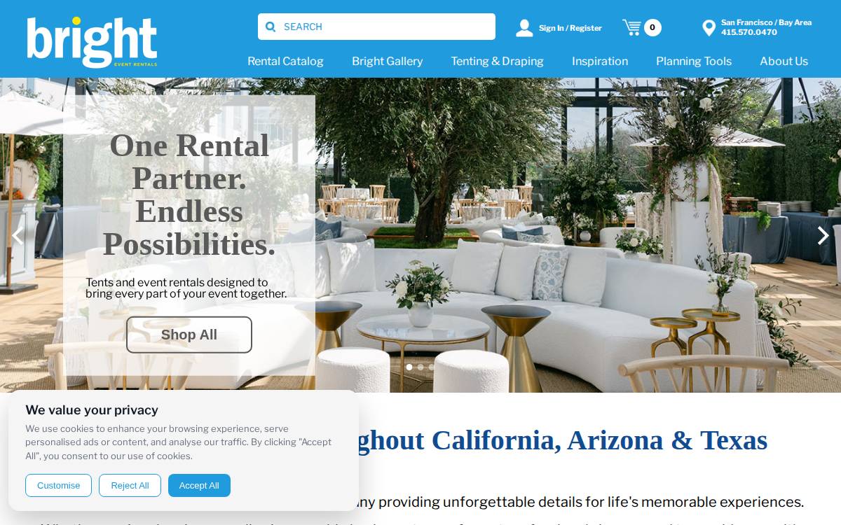Classicpartyrentals website preview