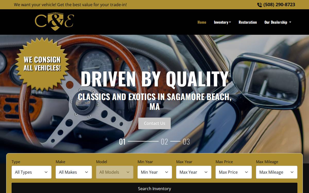 Classics&Exotics website preview