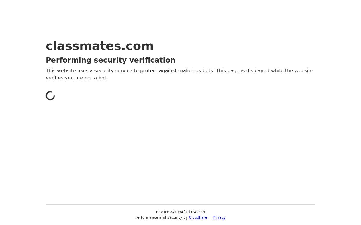 Classmates website preview