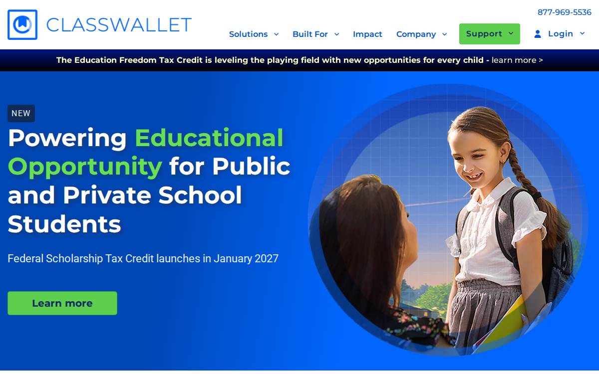 ClassWallet website preview