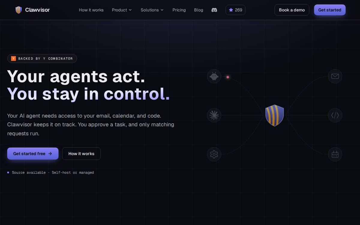 Clawvisor website preview