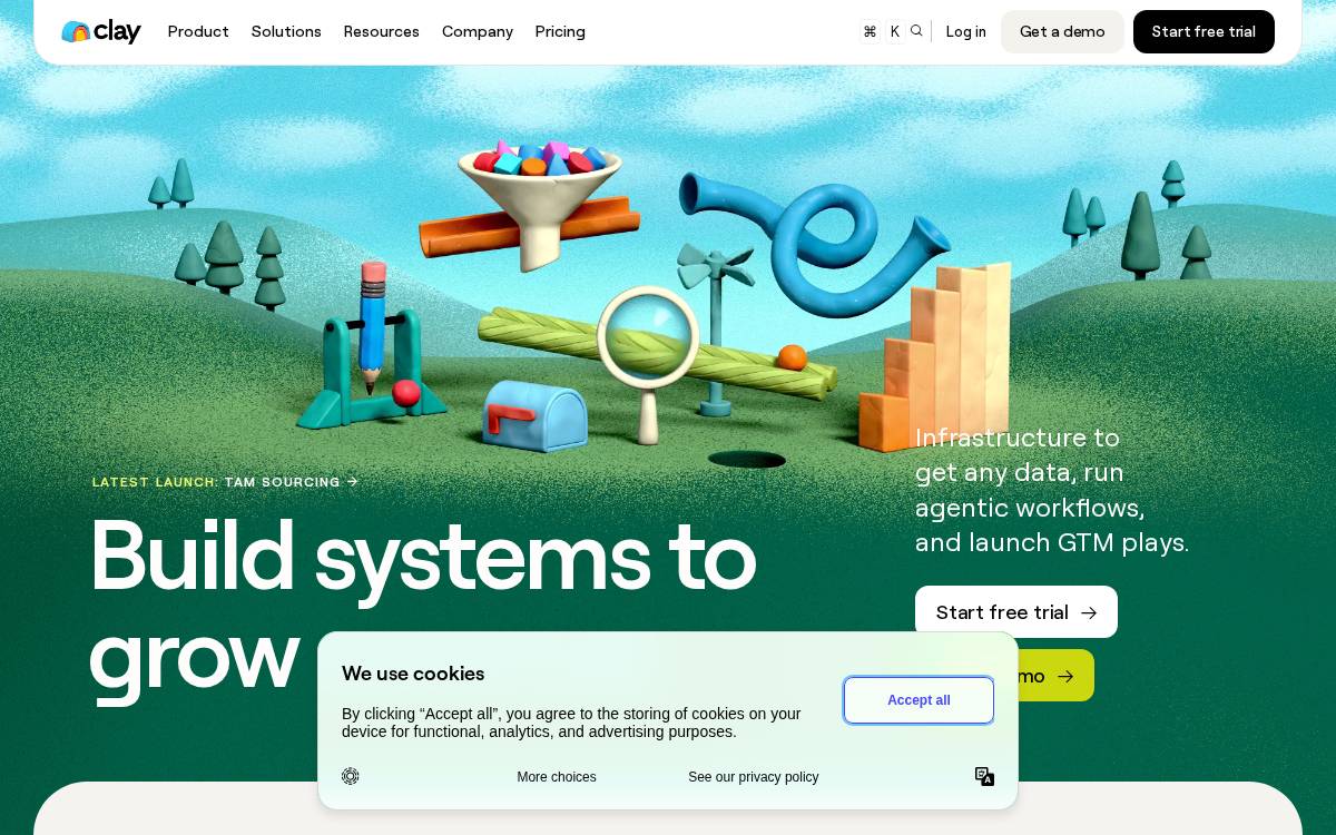 Clay website preview