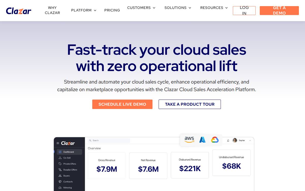 Clazar website preview