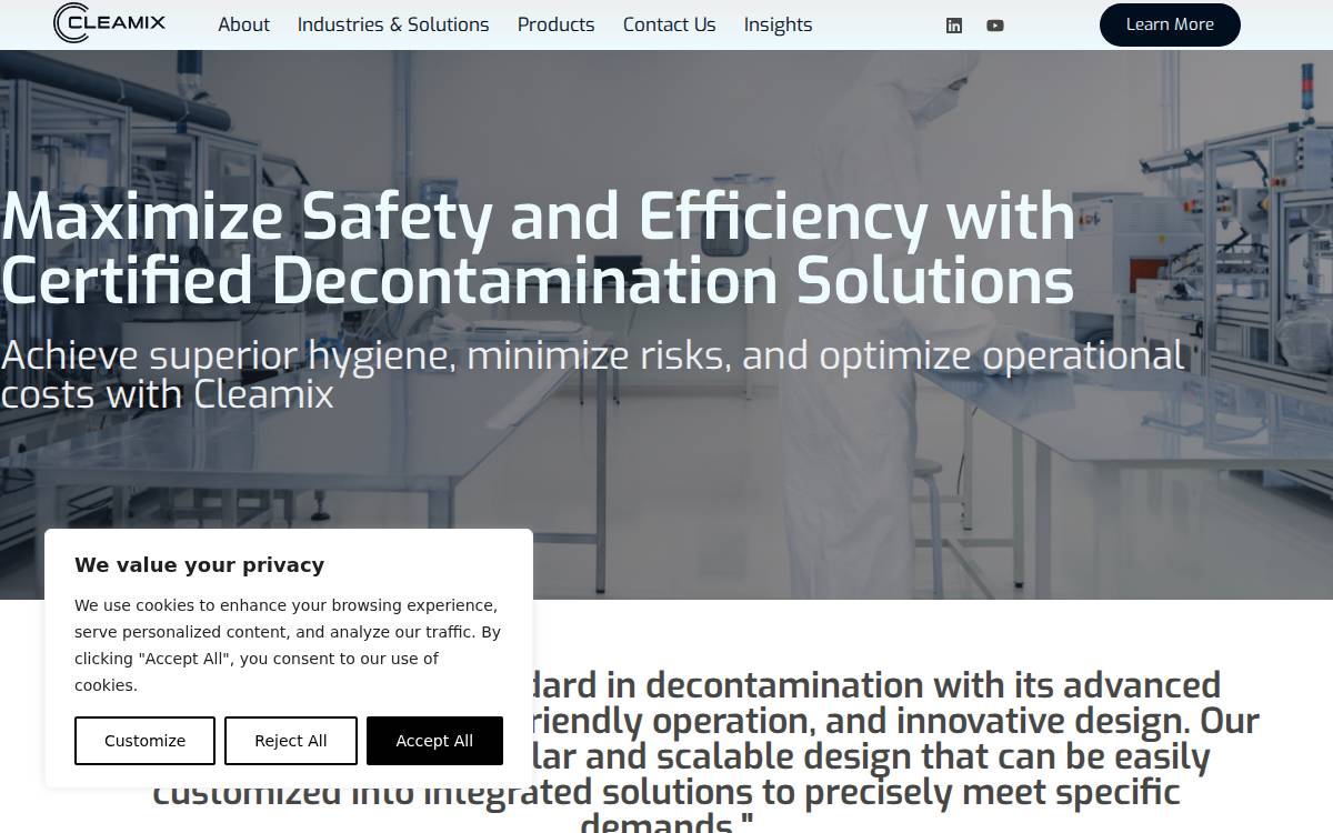 Cleamix website preview
