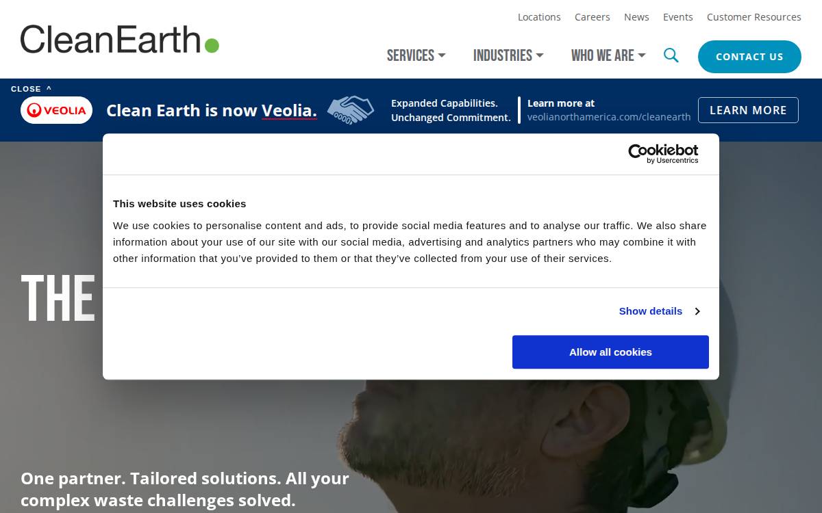 Clean Earth website preview