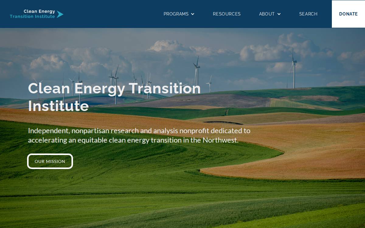 Clean Energy Transition Institute website preview