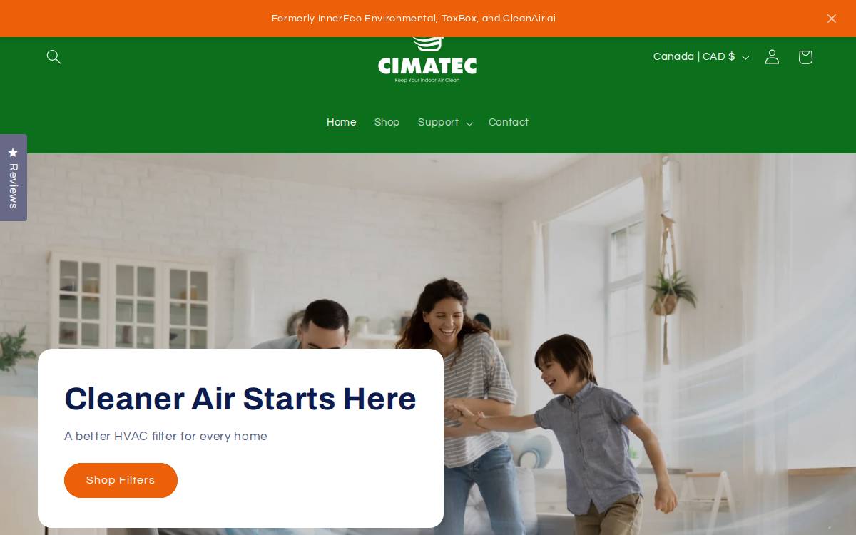 Cleanair website preview