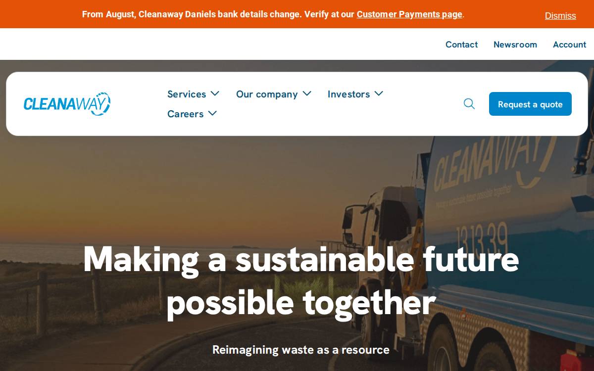 Cleanaway website preview
