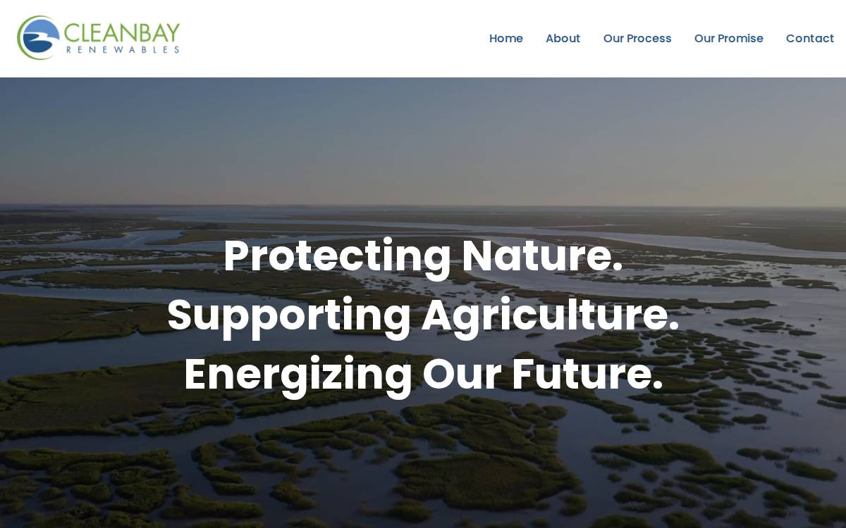 CleanBay Renewables website preview