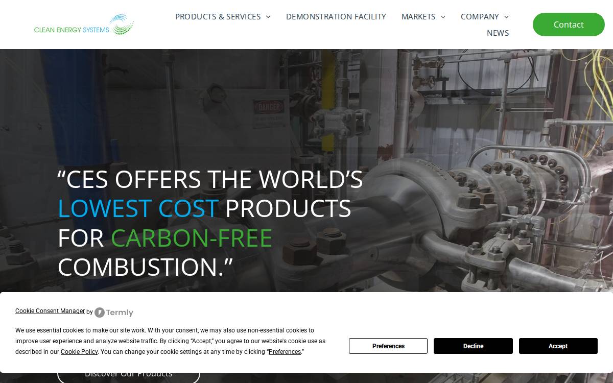 Cleanenergysystems website preview