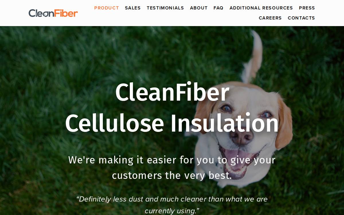 CleanFiber website preview