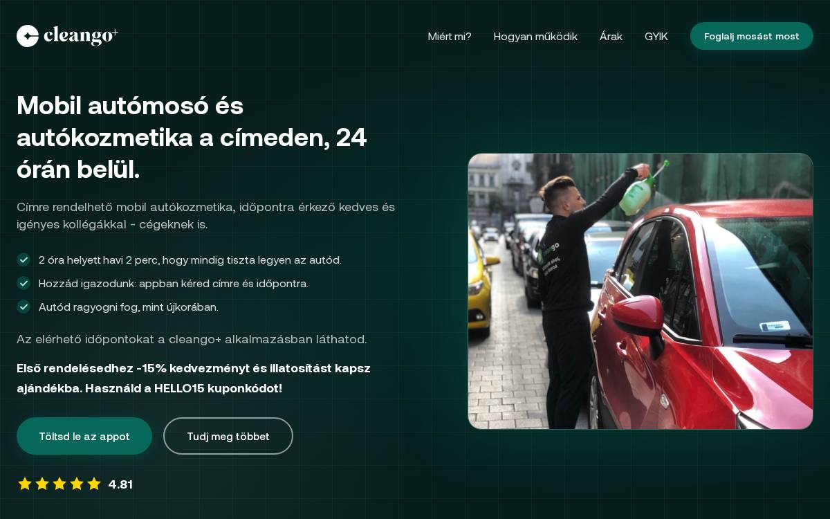 Cleango website preview