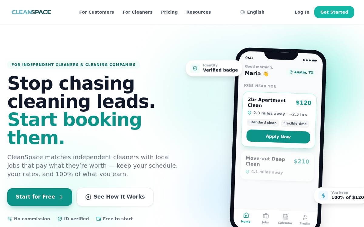 Cleanspace website preview