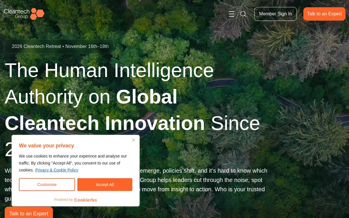 Cleantech website preview