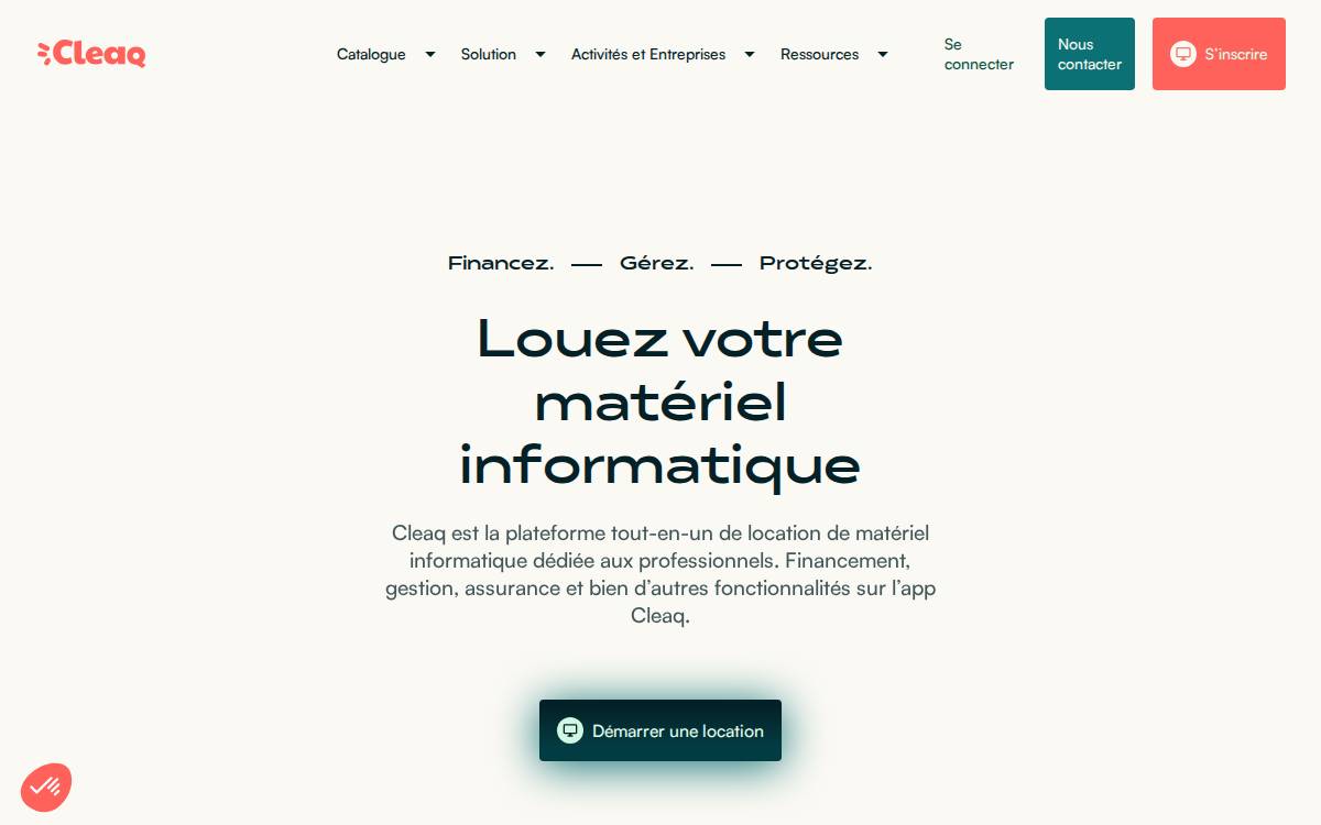 Cleaq website preview