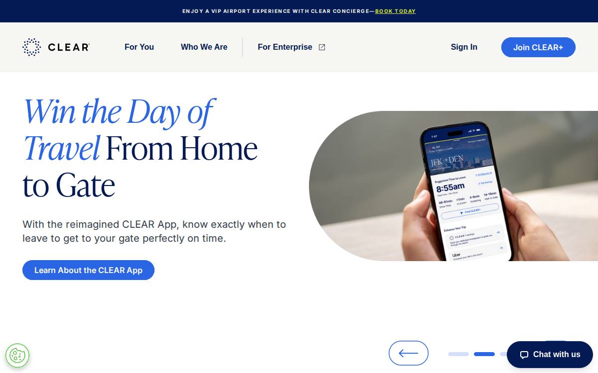 CLEAR website preview