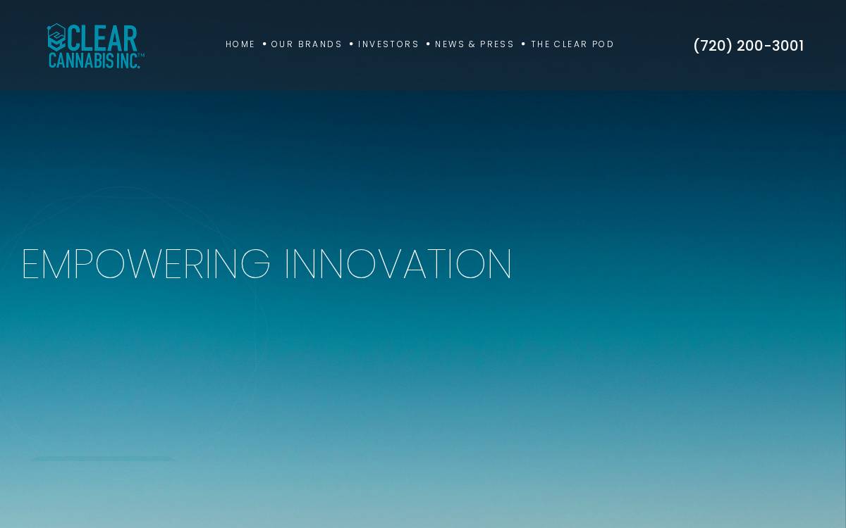 Clear Cannabis Inc. website preview