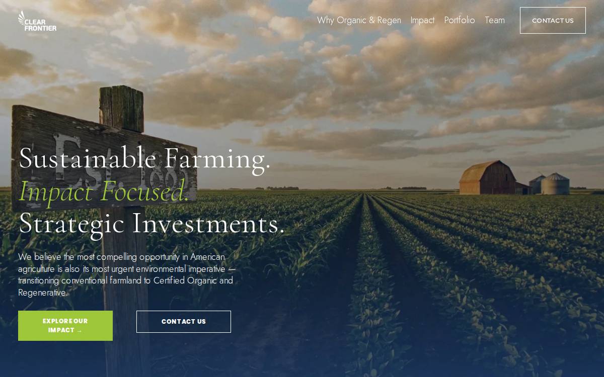 Clear Frontier Meadowlark Lands I website preview