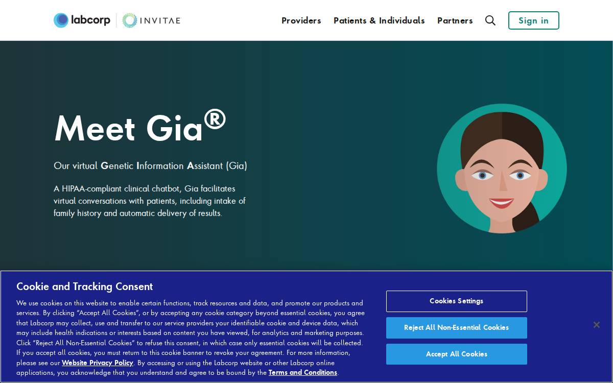 Clear Genetics website preview