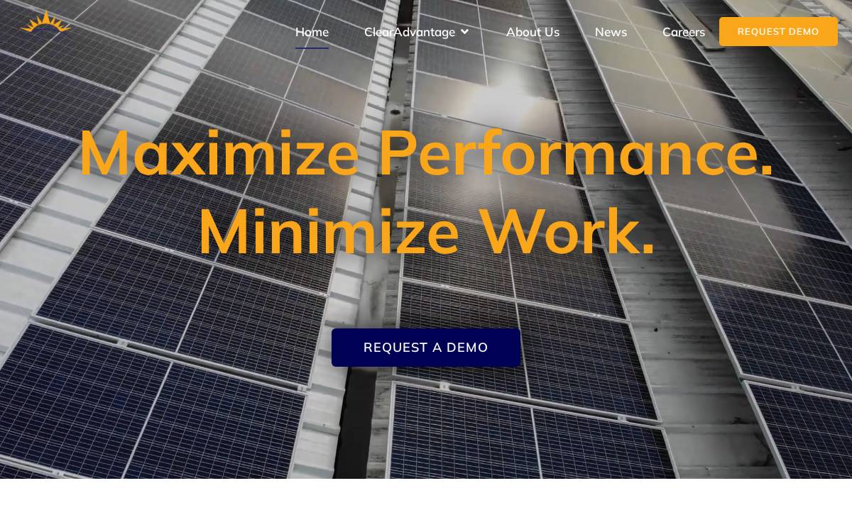 Clear Solar Corporation website preview
