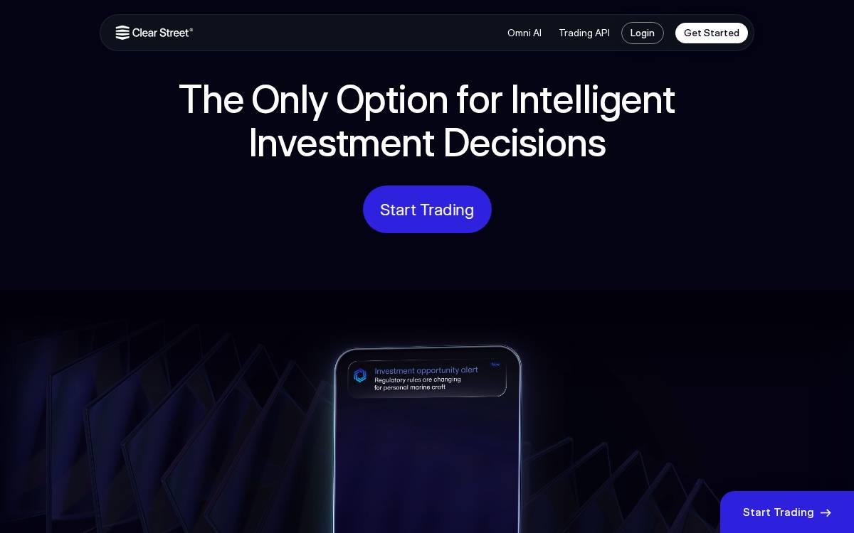 Clear Street website preview