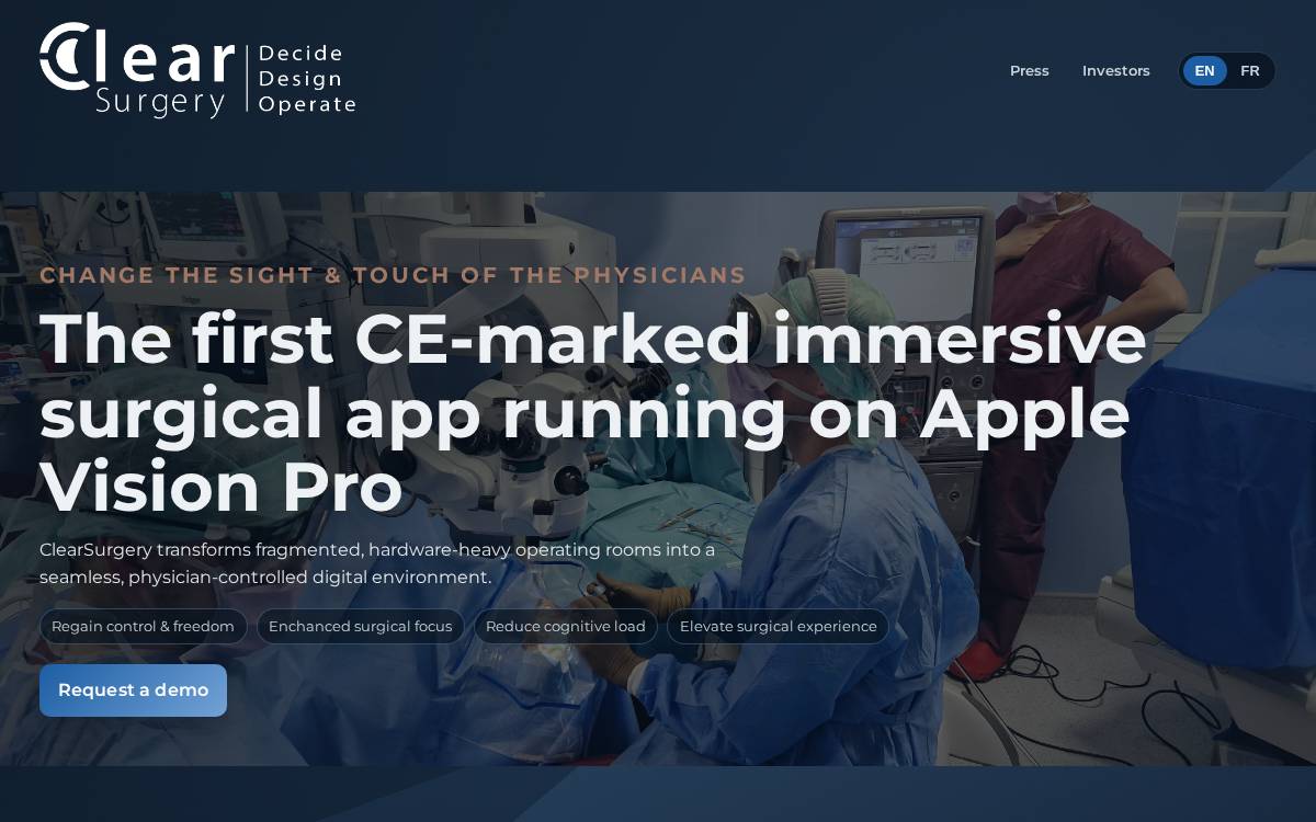 Clear Surgery website preview