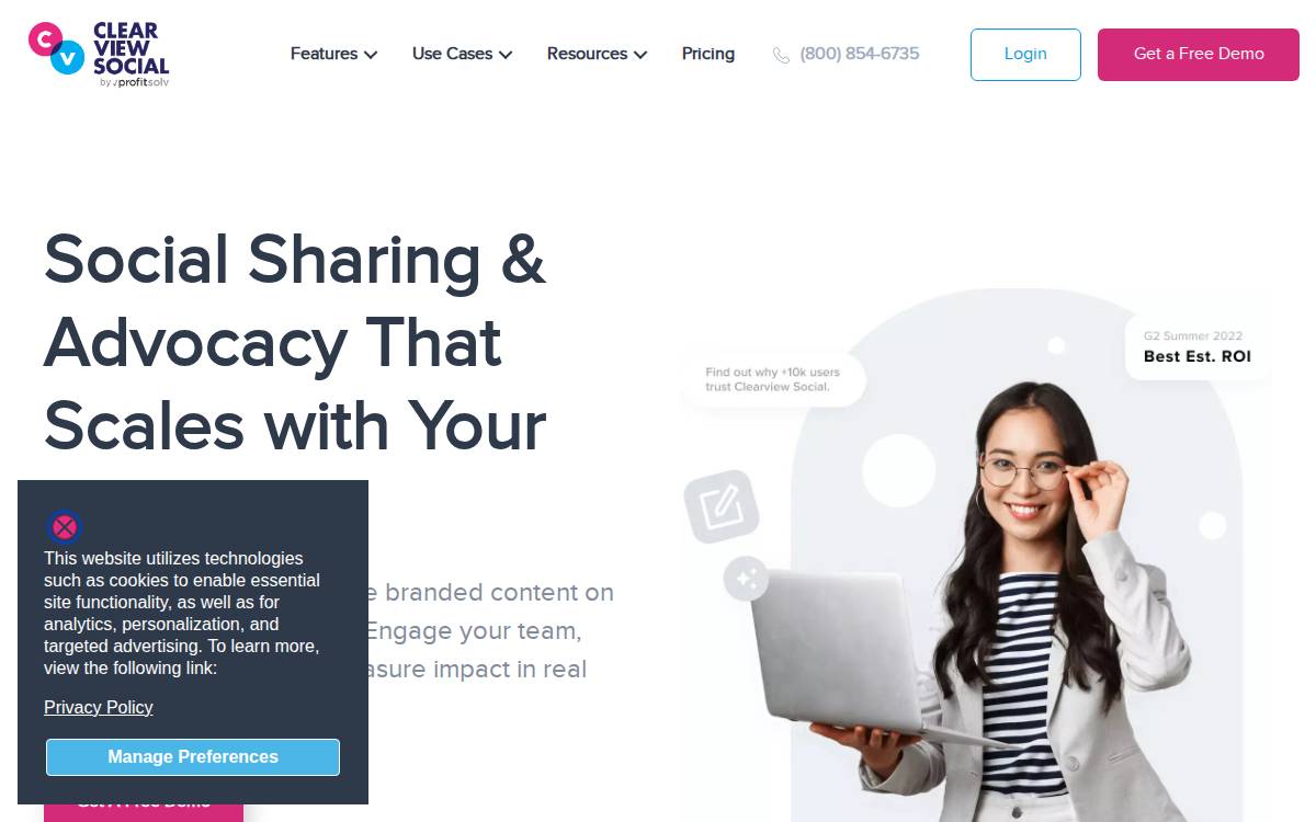 Clear View Social website preview
