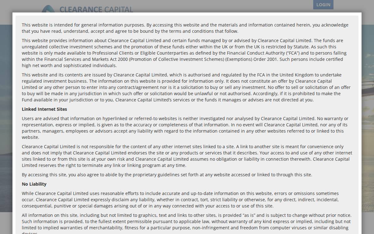 Clearance Capital website preview