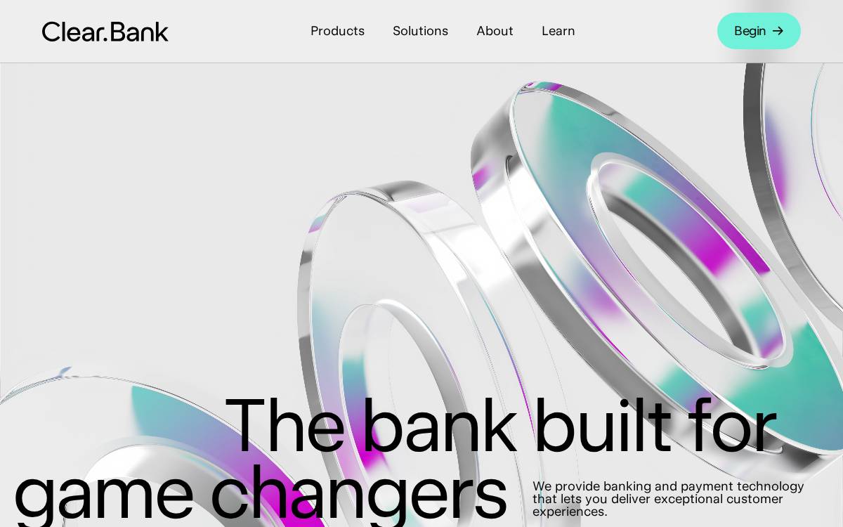 ClearBank website preview