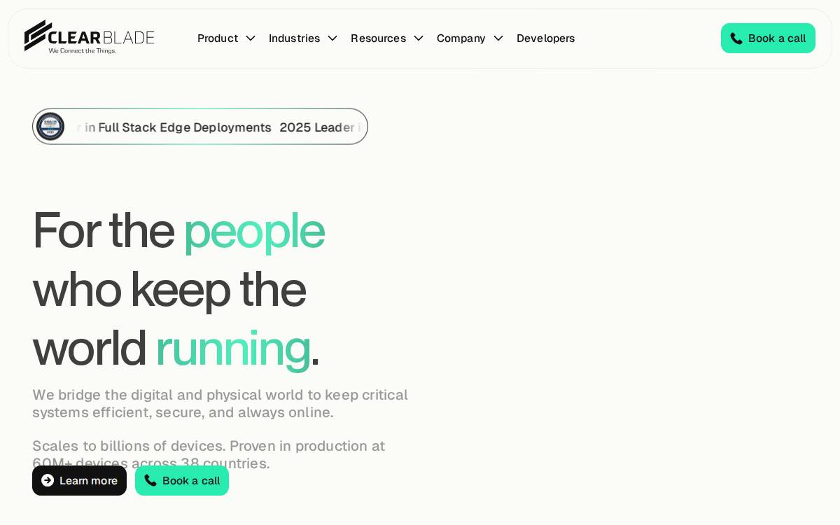 ClearBlade website preview