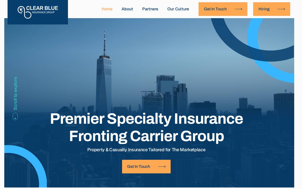 Clearblueinsurancegroup website preview