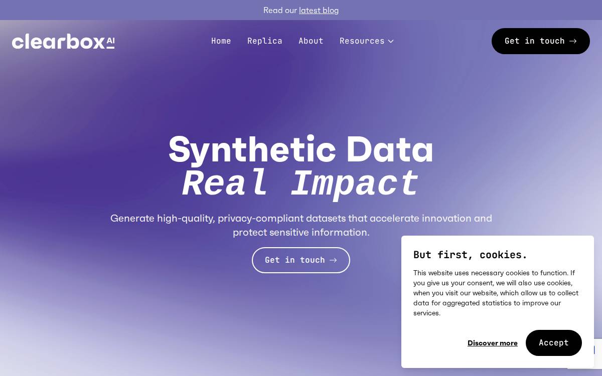 Clearbox AI website preview