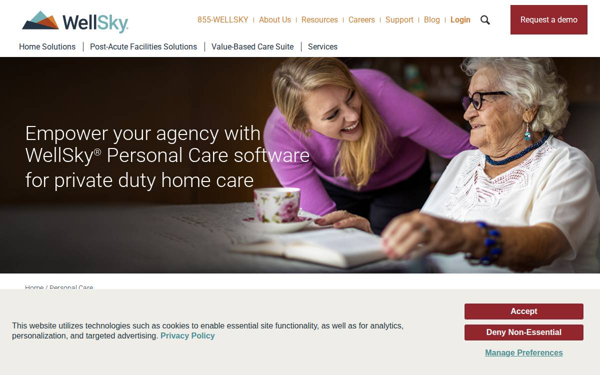ClearCare Online website preview