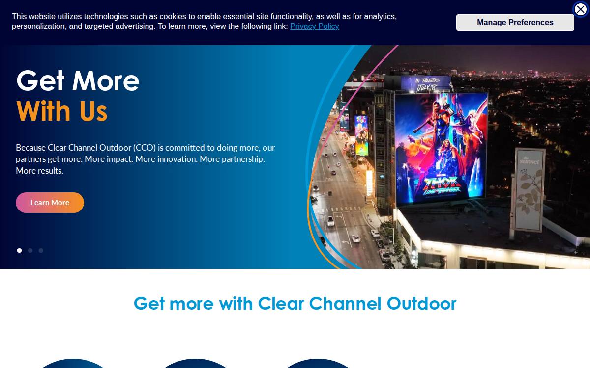 Clearchanneloutdoor website preview