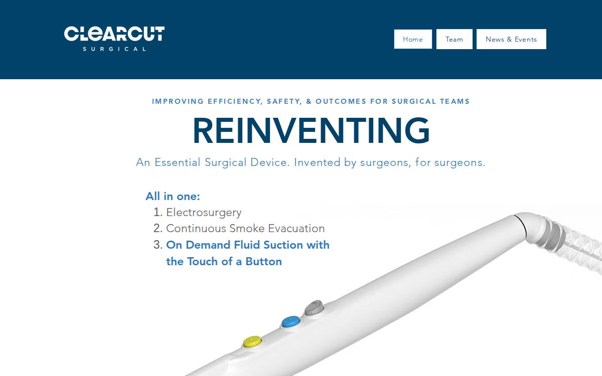 ClearCut Surgical website preview