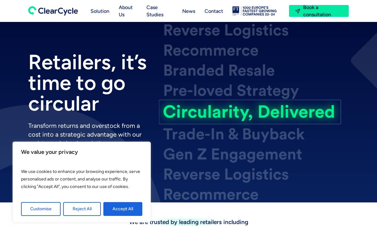 ClearCycle website preview