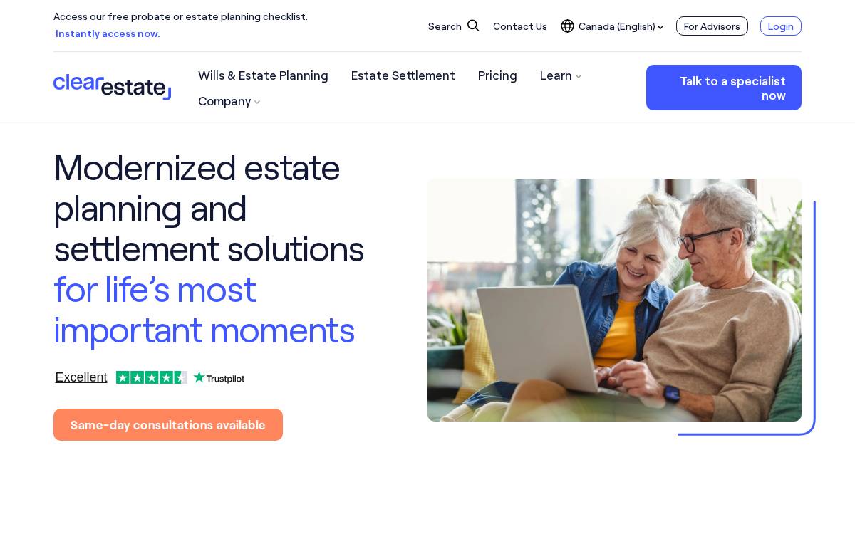 ClearEstate website preview