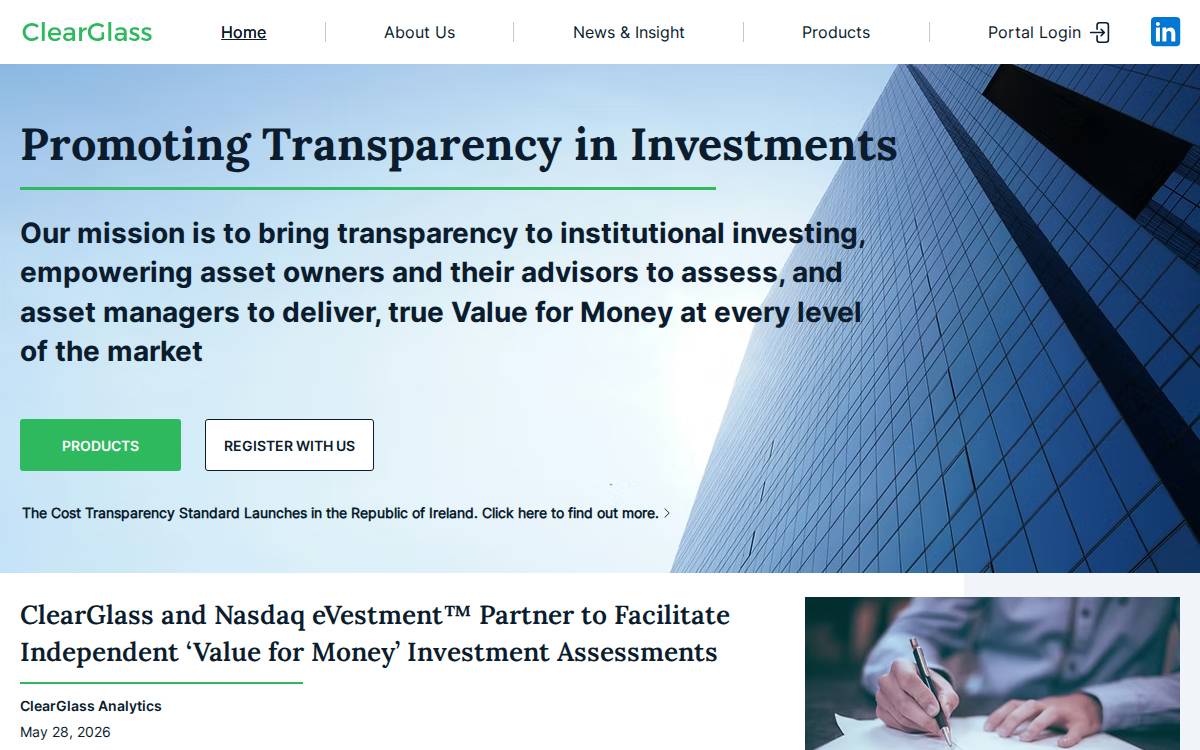 ClearGlass website preview
