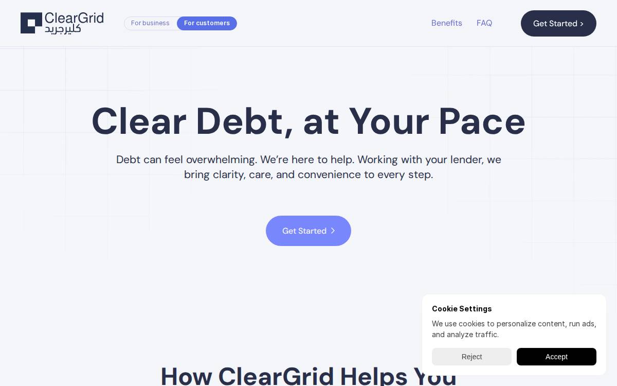 ClearGrid website preview